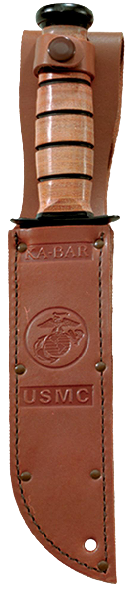 Short Brown Leather USMC Sheath