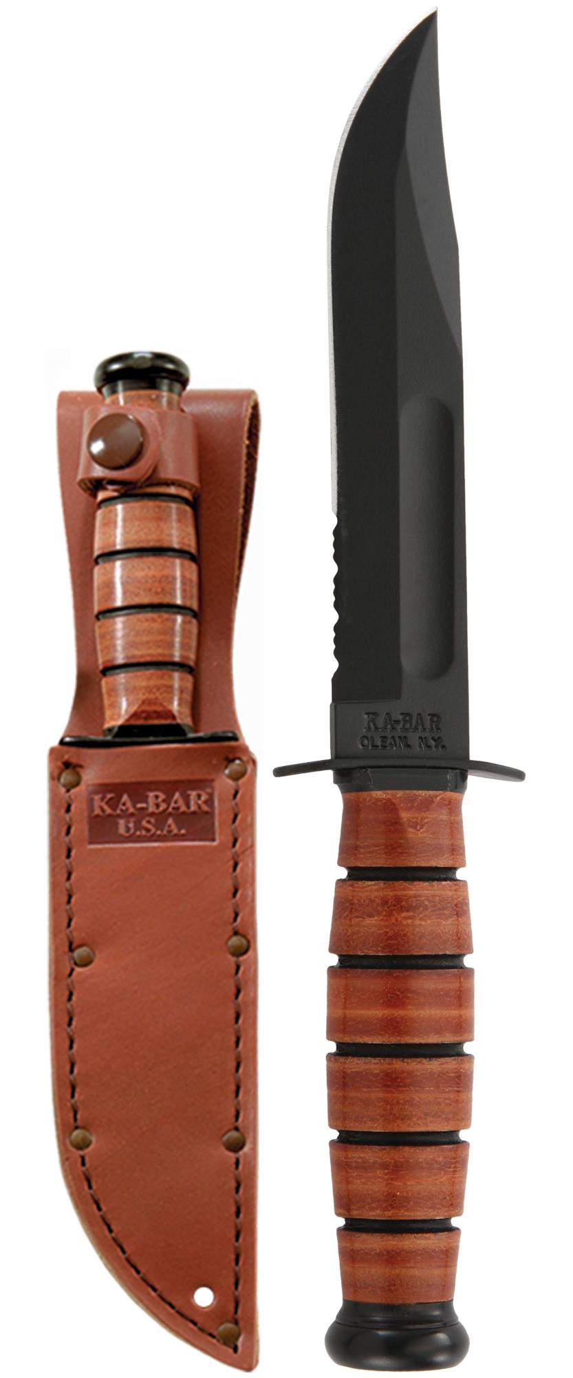 USA Short KA-BAR, Serrated 1261 Overview