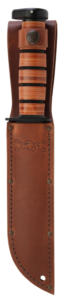 Full-Size Brown Leather Dog's Head Sheath