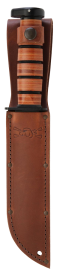 Full-Size Brown Leather Dog's Head Sheath